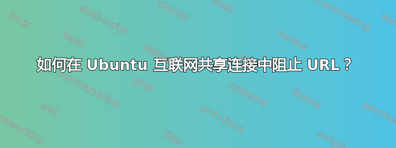 如何在 Ubuntu 互联网共享连接中阻止 URL？