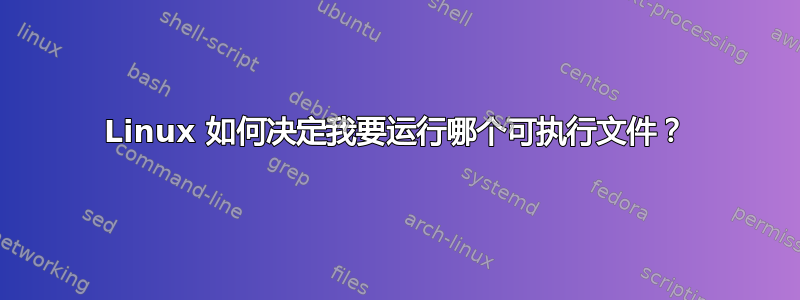 Linux 如何决定我要运行哪个可执行文件？