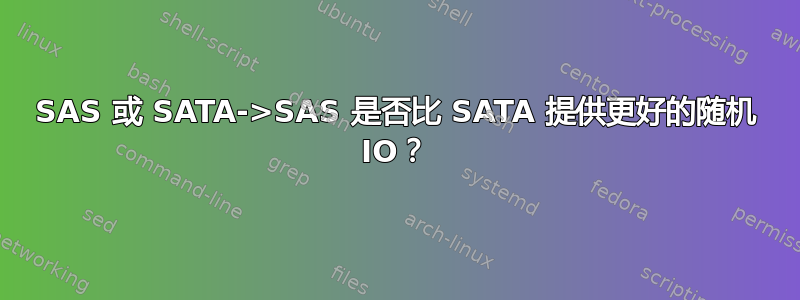 SAS 或 SATA->SAS 是否比 SATA 提供更好的随机 IO？