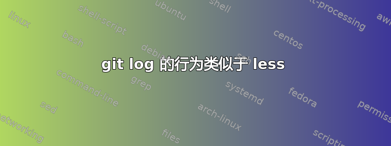 git log 的行为类似于 less