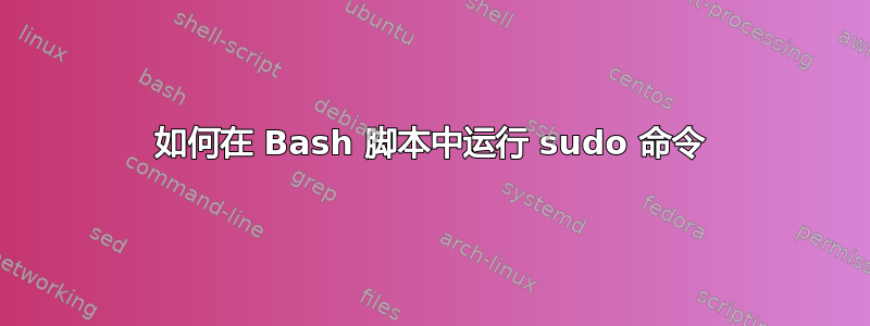 如何在 Bash 脚本中运行 sudo 命令