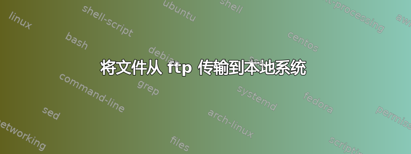 将文件从 ftp 传输到本地系统