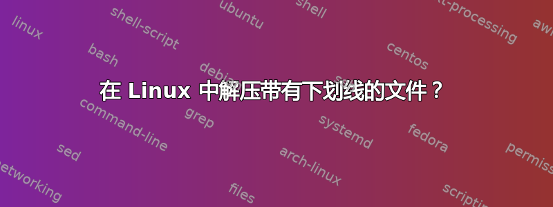 在 Linux 中解压带有下划线的文件？