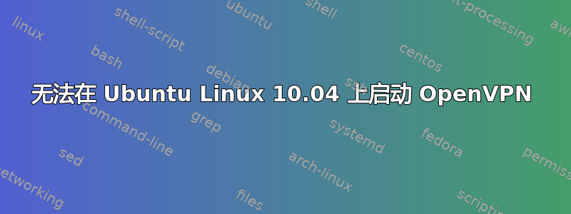 无法在 Ubuntu Linux 10.04 上启动 OpenVPN