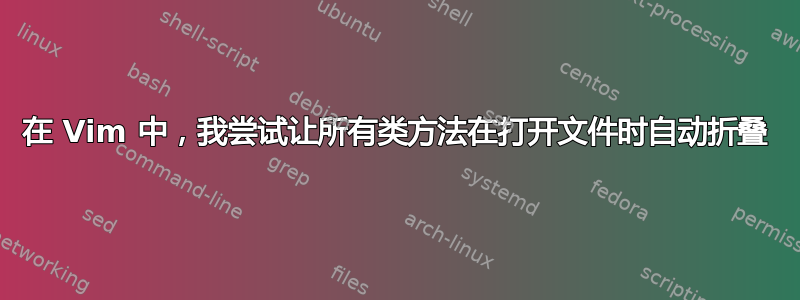 在 Vim 中，我尝试让所有类方法在打开文件时自动折叠