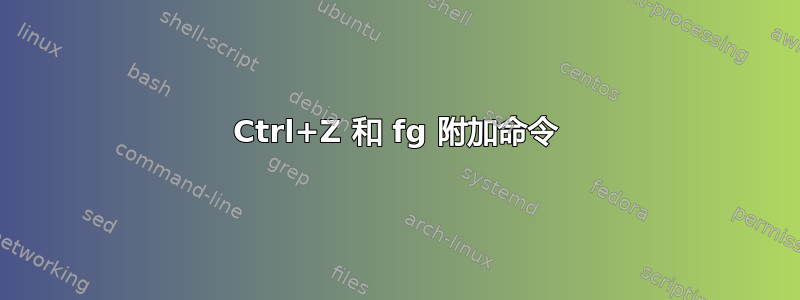 Ctrl+Z 和 fg 附加命令