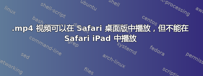 .mp4 视频可以在 Safari 桌面版中播放，但不能在 Safari iPad 中播放