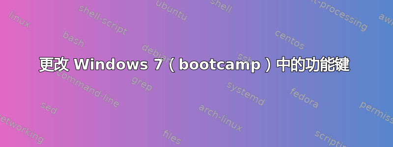 更改 Windows 7（bootcamp）中的功能键