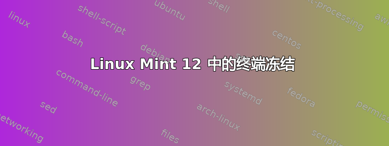 Linux Mint 12 中的终端冻结