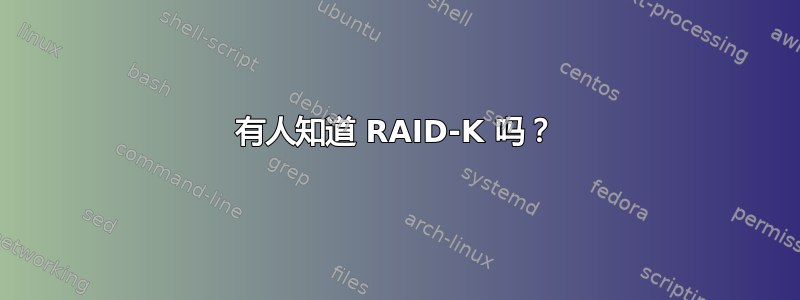 有人知道 RAID-K 吗？