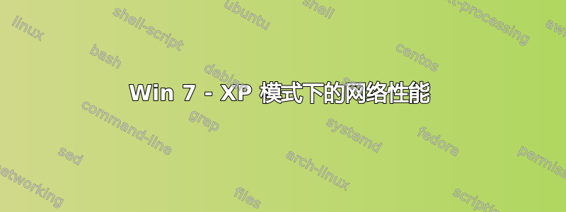 Win 7 - XP 模式下的网络性能