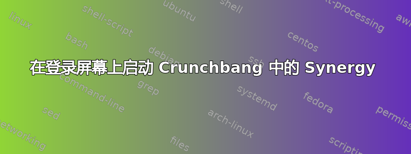 在登录屏幕上启动 Crunchbang 中的 Synergy