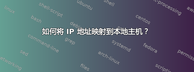 如何将 IP 地址映射到本地主机？