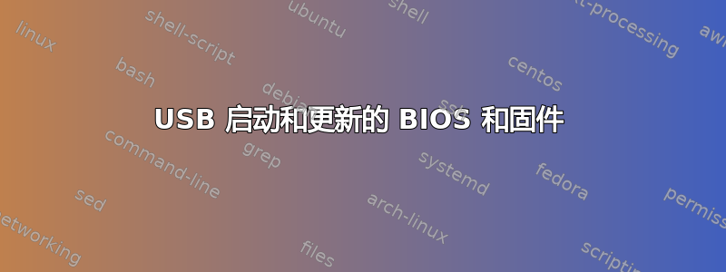 USB 启动和更新的 BIOS 和固件