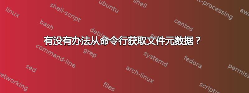 有没有办法从命令行获取文件元数据？