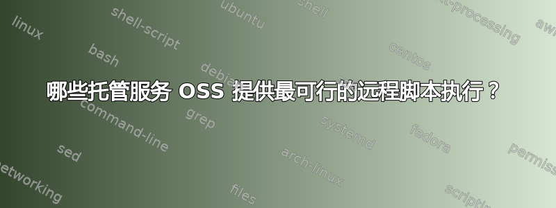 哪些托管服务 OSS 提供最可行的远程脚本执行？