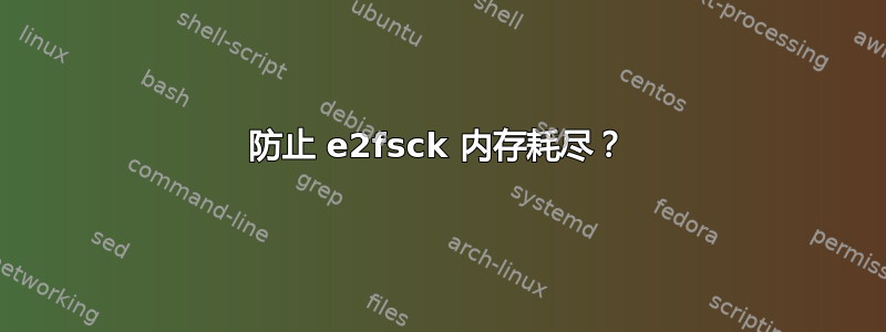 防止 e2fsck 内存耗尽？