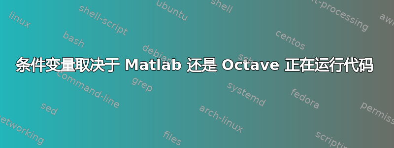 条件变量取决于 Matlab 还是 Octave 正在运行代码