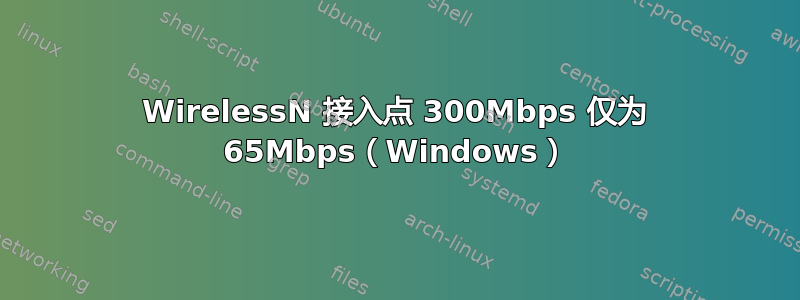 WirelessN 接入点 300Mbps 仅为 65Mbps（Windows）