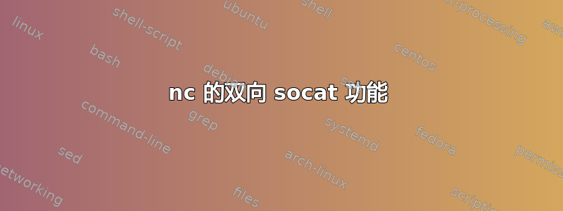 nc 的双向 socat 功能