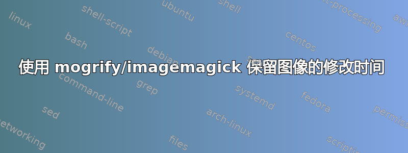 使用 mogrify/imagemagick 保留图像的修改时间