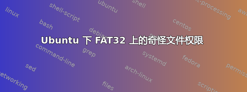 Ubuntu 下 FAT32 上的奇怪文件权限