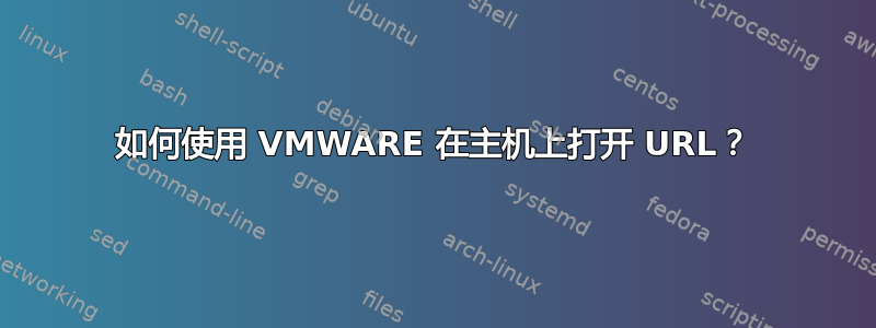 如何使用 VMWARE 在主机上打开 URL？