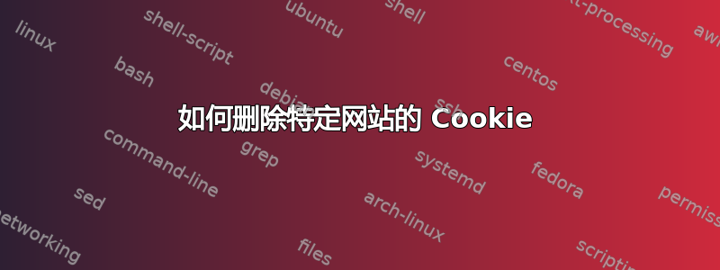 如何删除特定网站的 Cookie