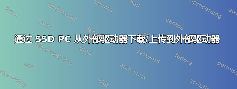 通过 SSD PC 从外部驱动器下载/上传到外部驱动器