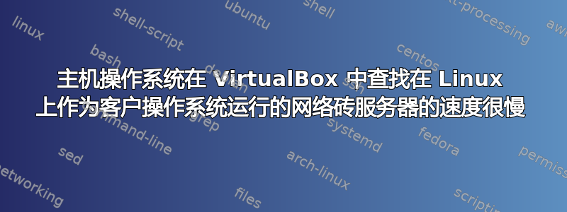 主机操作系统在 VirtualBox 中查找在 Linux 上作为客户操作系统运行的网络砖服务器的速度很慢