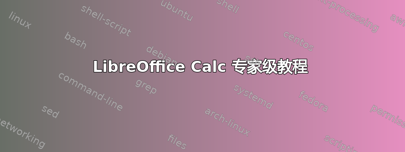 LibreOffice Calc 专家级教程