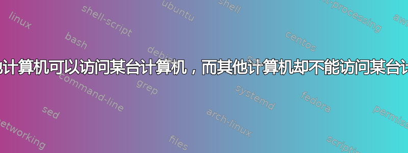 为什么其他计算机可以访问某台计算机，而其他计算机却不能访问某台计算机呢？