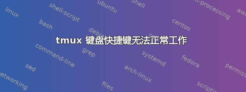 tmux 键盘快捷键无法正常工作