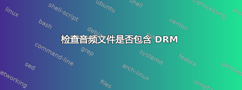 检查音频文件是否包含 DRM