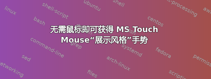 无需鼠标即可获得 MS Touch Mouse“展示风格”手势