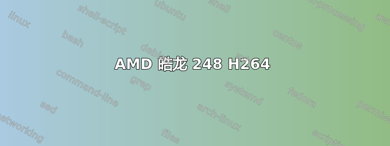 AMD 皓龙 248 H264