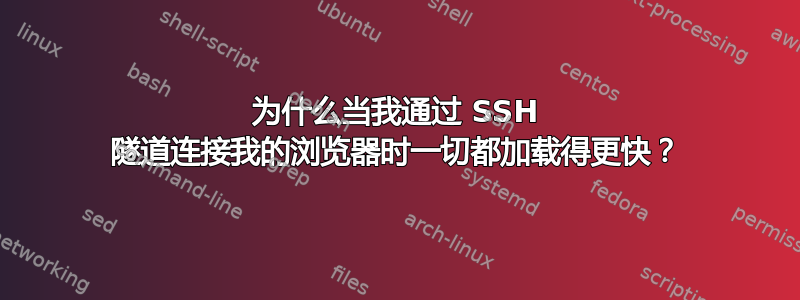 为什么当我通过 SSH 隧道连接我的浏览器时一切都加载得更快？