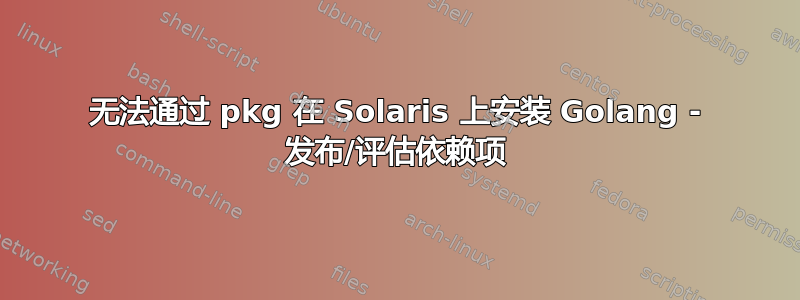 无法通过 pkg 在 Solaris 上安装 Golang - 发布/评估依赖项