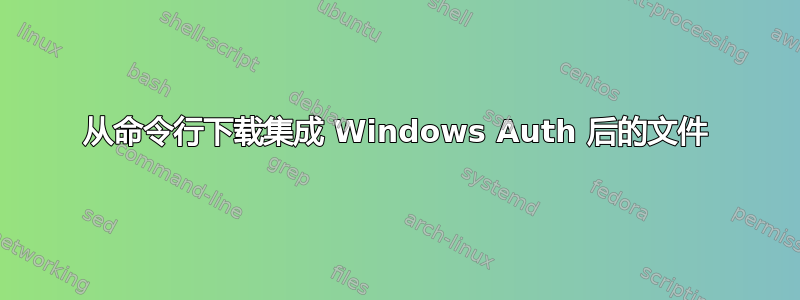 从命令行下载集成 Windows Auth 后的文件