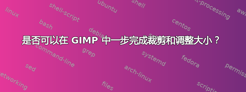 是否可以在 GIMP 中一步完成裁剪和调整大小？