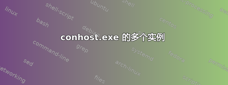 conhost.exe 的多个实例