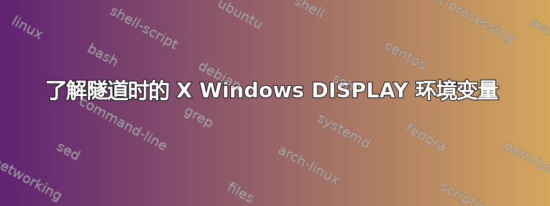 了解隧道时的 X Windows DISPLAY 环境变量