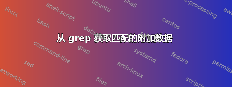 从 grep 获取匹配的附加数据