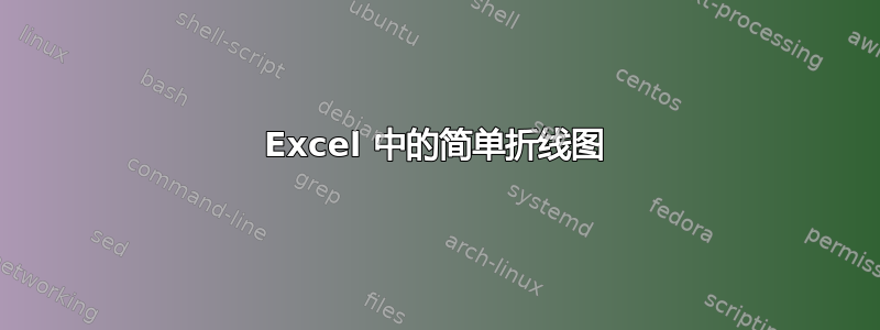 Excel 中的简单折线图