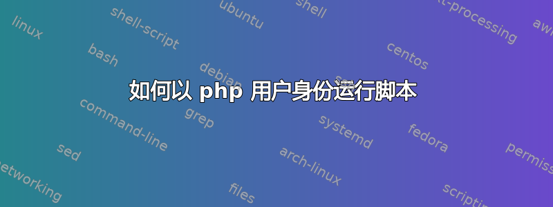 如何以 php 用户身份运行脚本