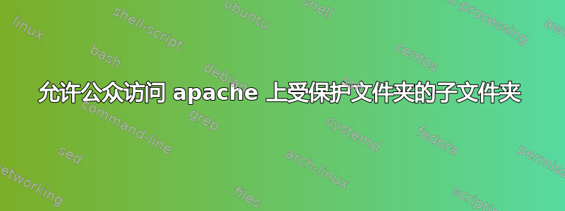 允许公众访问 apache 上受保护文件夹的子文件夹