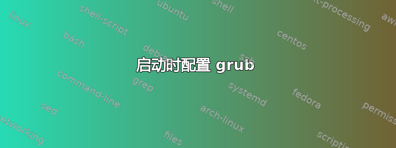 启动时配置 grub