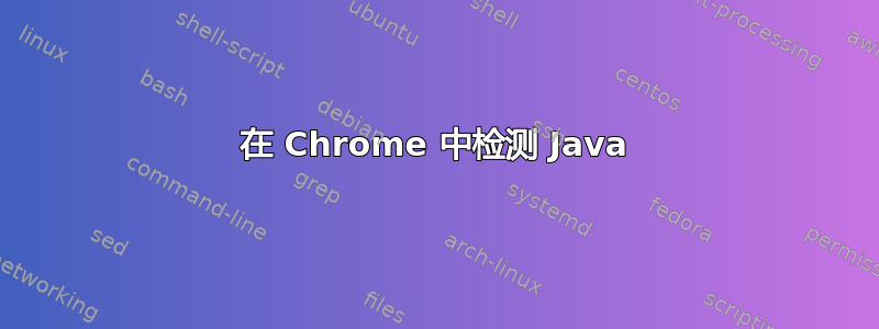 在 Chrome 中检测 Java