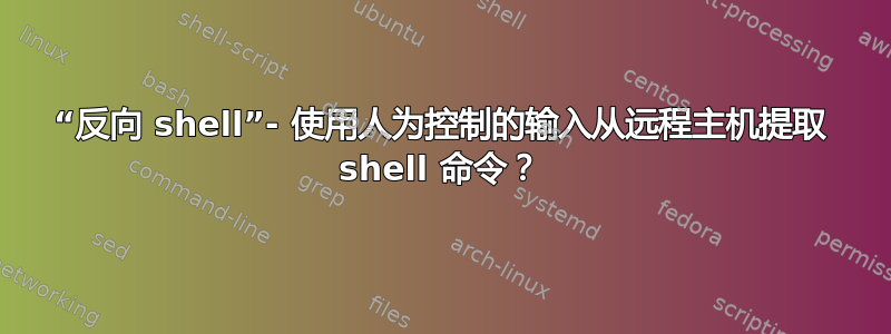 “反向 shell”- 使用人为控制的输入从远程主机提取 shell 命令？