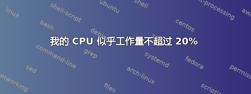 我的 CPU 似乎工作量不超过 20%